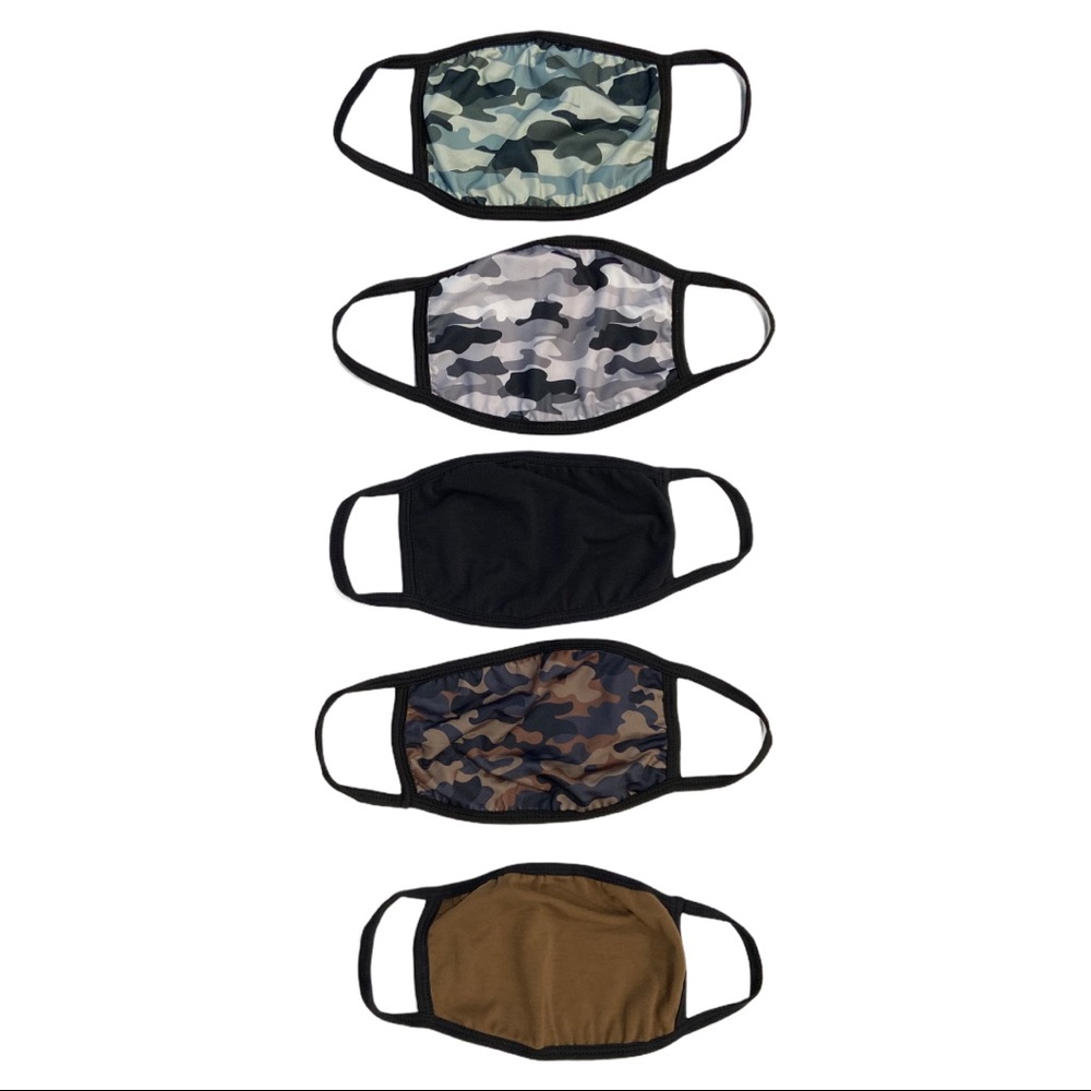 🌻3/$18 or 5/$25🌻 5 pack Camo Combo Print Face Mask Bundle - Picture 2 of 5